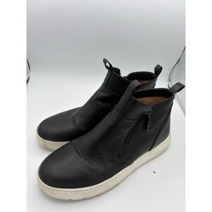 Vionic Boots Womens Size 10 Black Leather Brinkely Ankle Zip Platform Booties